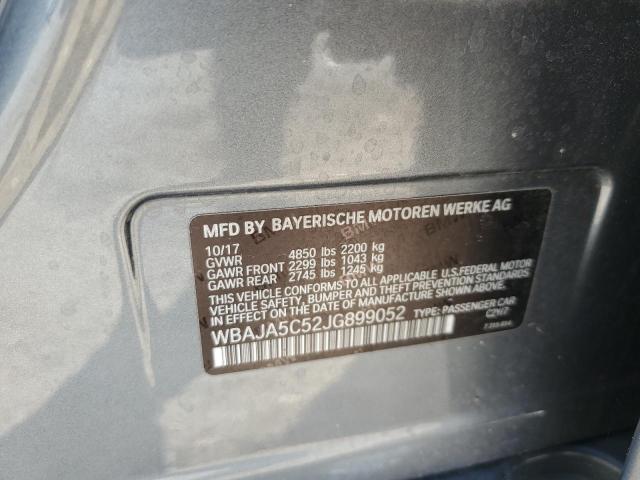 2018 BMW 530 I WBAJA5C52JG899052