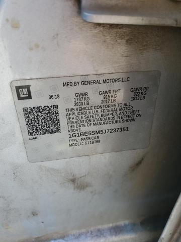 2018 CHEVROLET CRUZE LT - 1G1BE5SM5J7237351