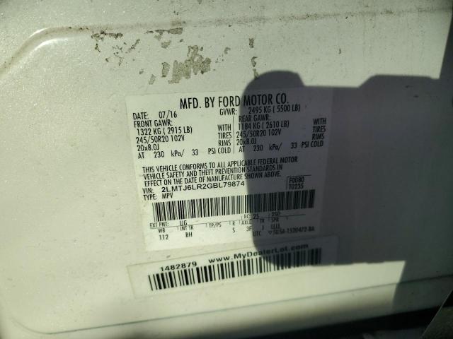 2016 LINCOLN MKX RESERV - 2LMTJ6LR2GBL79874