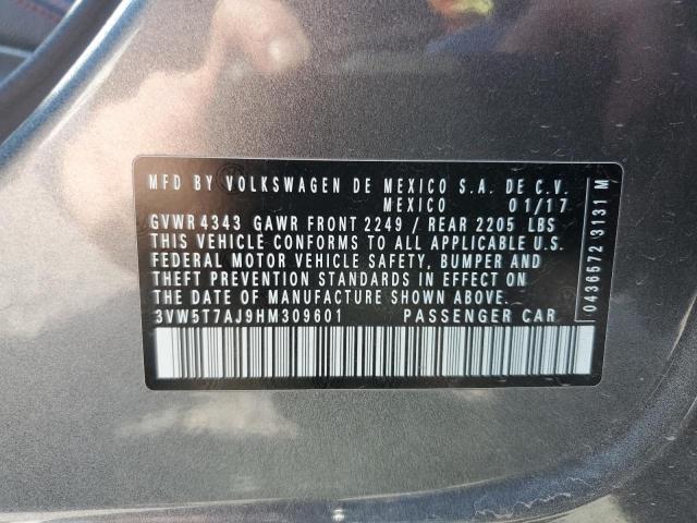 2017 VOLKSWAGEN JETTA GLI 3VW5T7AJ9HM309601