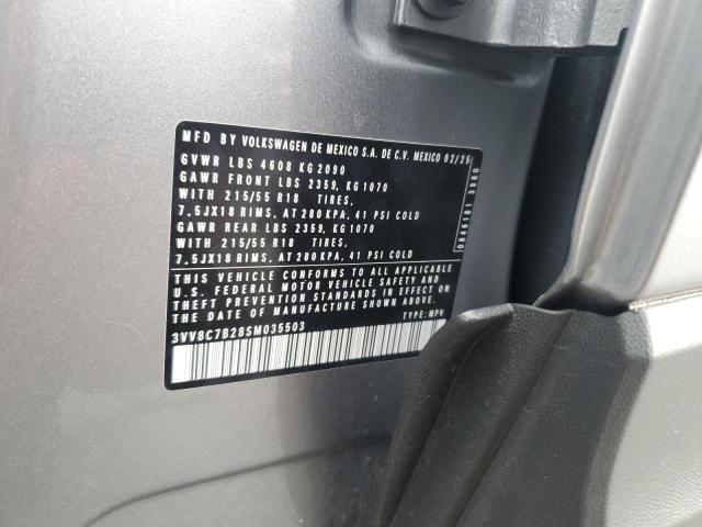 2025 VOLKSWAGEN TAOS S 3VV8C7B28SM035503