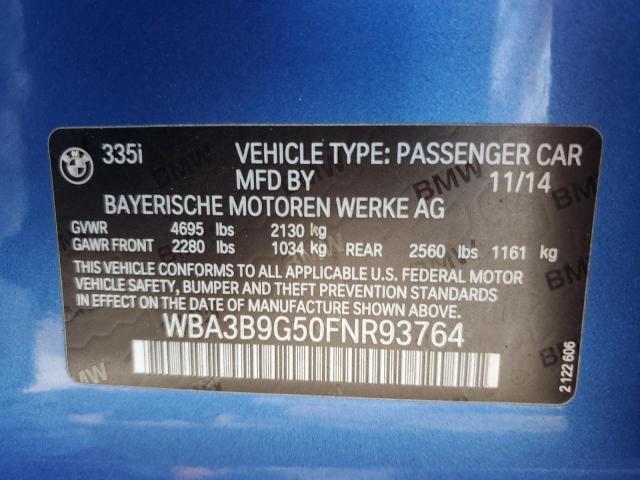 2015 BMW 335 XI WBA3B9G50FNR93764