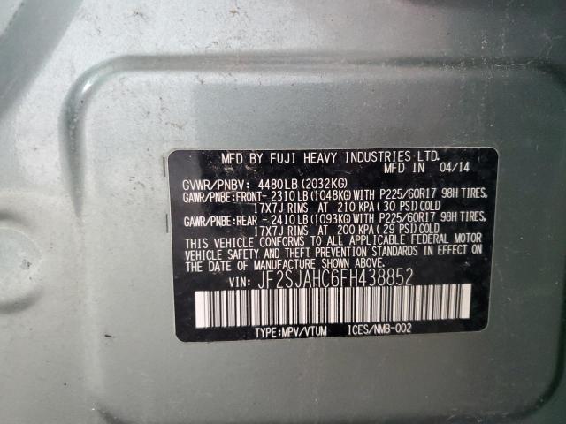 2015 SUBARU FORESTER 2 JF2SJAHC6FH438852