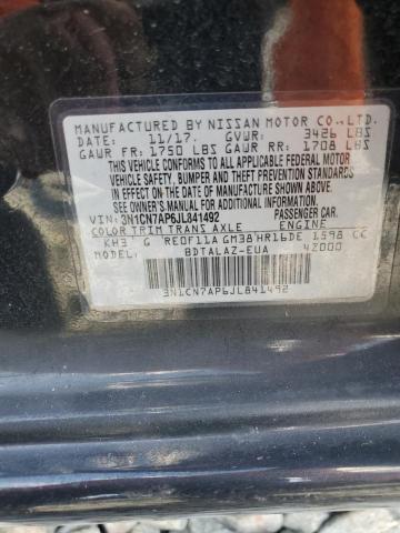 2018 NISSAN VERSA S 3N1CN7AP6JL841492