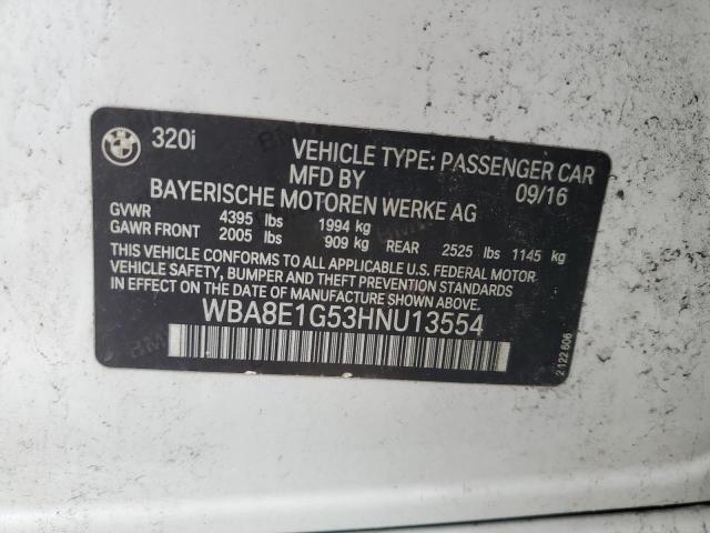 2017 BMW 320 I WBA8E1G53HNU13554