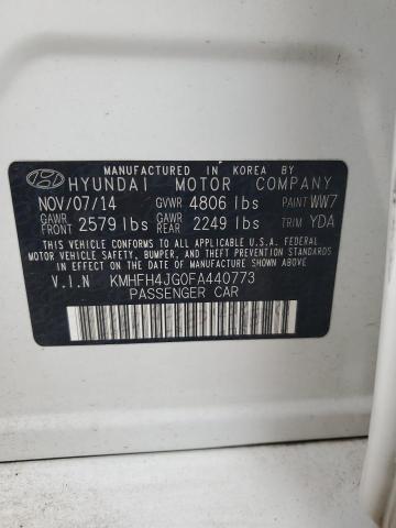 2015 HYUNDAI AZERA LIMI KMHFH4JG0FA440773