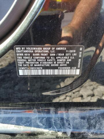 2016 VOLKSWAGEN PASSAT SE 1VWBT7A32GC015879