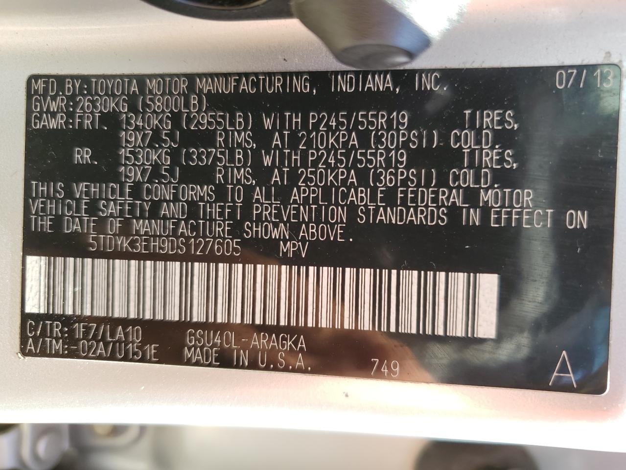 TOYOTA HIGHLANDER LIMITED