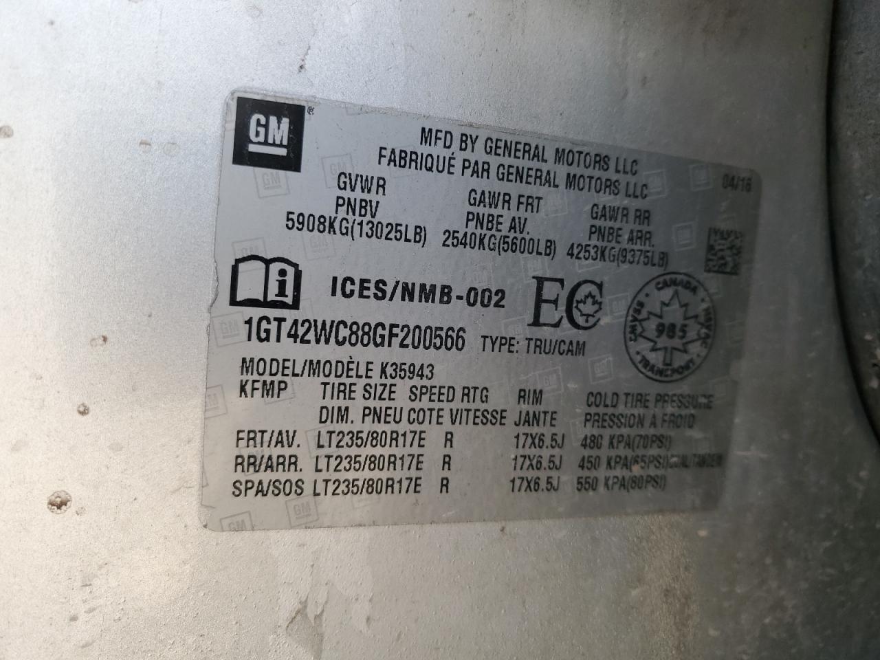 GMC SIERRA K3500 SLE