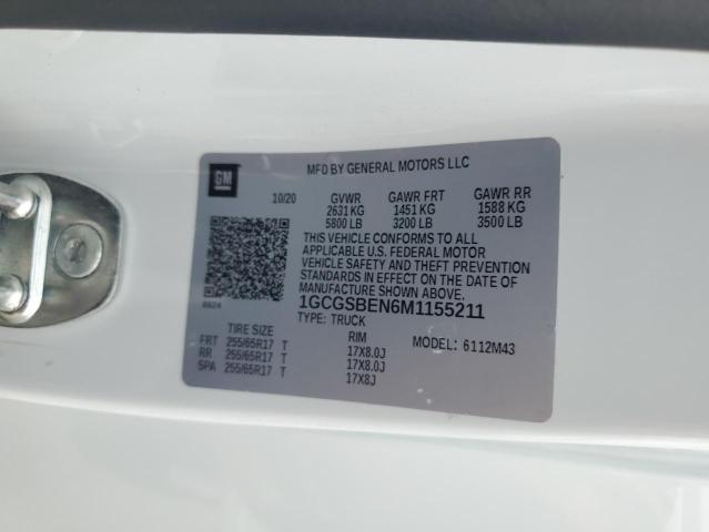 2021 CHEVROLET COLORADO 1GCGSBEN6M1155211