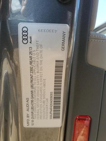2019 AUDI A4 PRESTIG WAUFNAF42KA009093