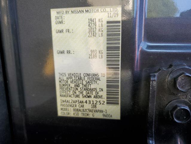 2010 NISSAN ALTIMA BAS - 1N4AL2AP3AN431252