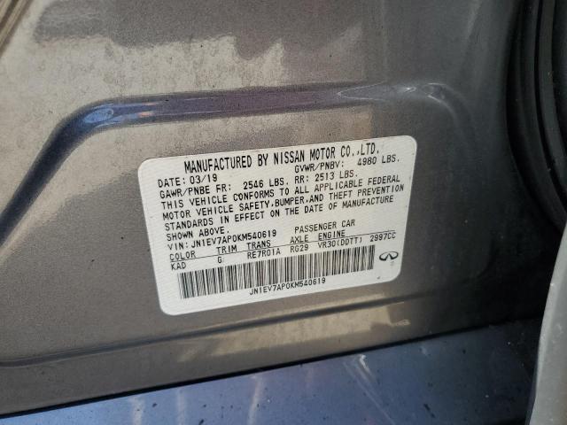 2019 INFINITI Q50 LUXE JN1EV7AP0KM540619