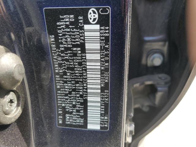 2022 TOYOTA COROLLA SE 5YFP4MCE6NP130346