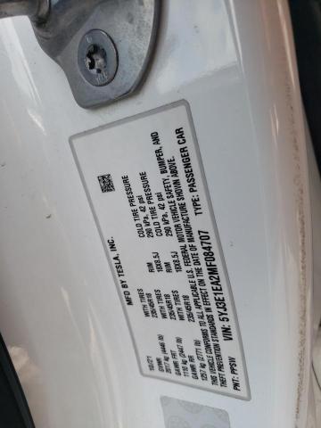 2021 TESLA MODEL 3 5YJ3E1EA2MF084707