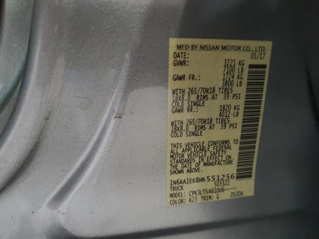 2017 NISSAN TITAN S 1N6AA1EK8HN551256