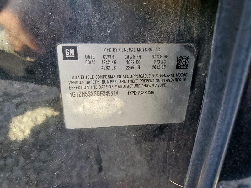 2016 CHEVROLET MALIBU PRE 1G1ZH5SX3GF249514