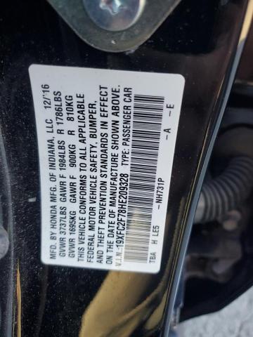 2017 HONDA CIVIC EX 19XFC2F78HE209328