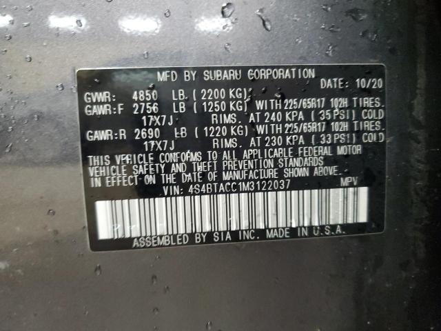 2021 SUBARU OUTBACK PR - 4S4BTACC1M3122037