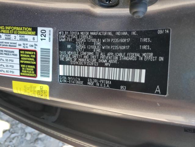 2015 TOYOTA SIENNA - 5TDYK3DC1FS528123