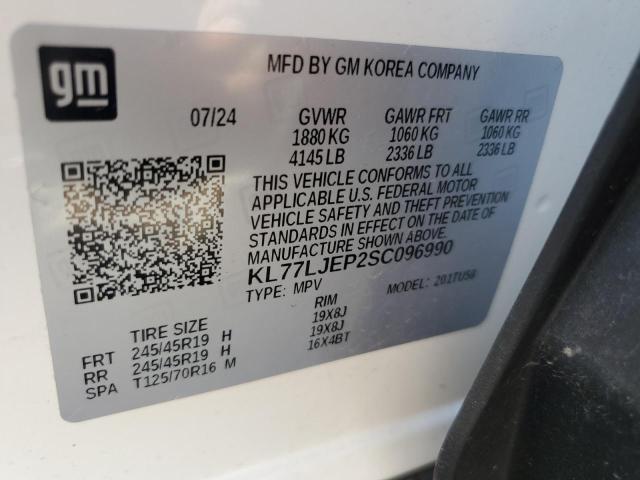 2025 CHEVROLET TRAX 2RS KL77LJEP2SC096990