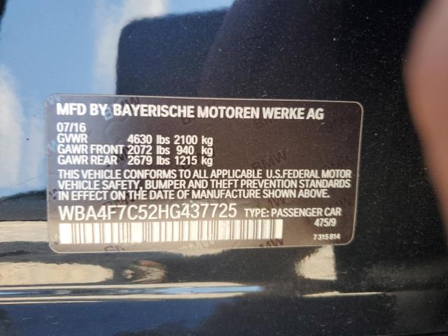 2017 BMW 430I GRAN WBA4F7C52HG437725