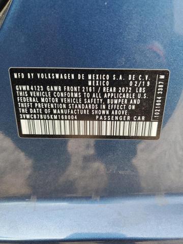 2019 VOLKSWAGEN JETTA S 3VWCB7BU5KM168004
