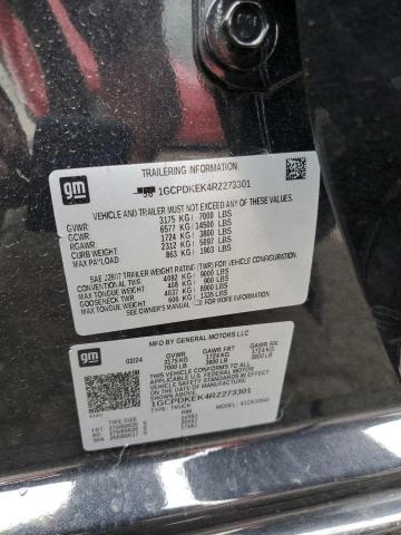 2024 CHEVROLET SILVERADO K1500 LT-L 1GCPDKEK4RZ273301