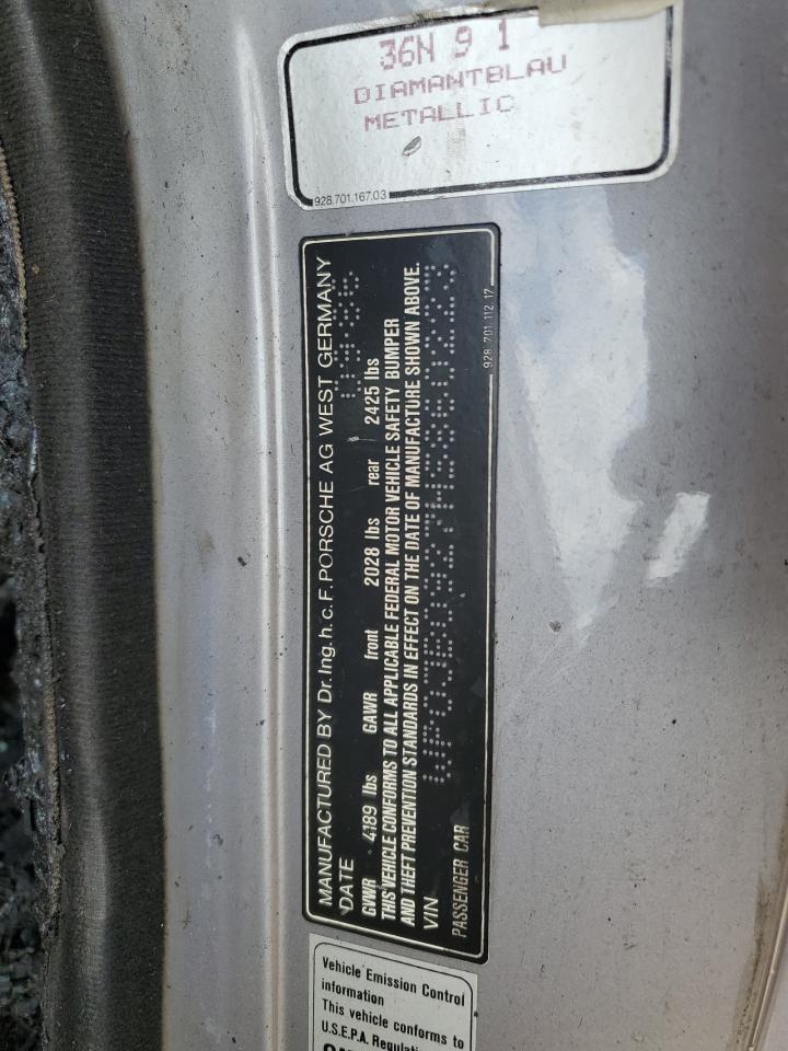 Lot #3261520229 1987 PORSCHE 928 S