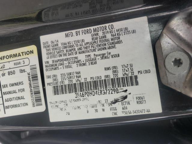 2014 FORD FUSION SE - 3FA6P0HD4ER372290