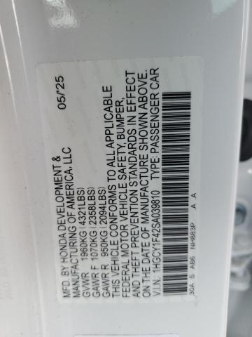 2025 HONDA ACCORD SE 1HGCY1F42SA039810