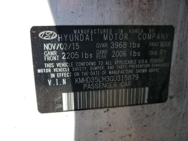 2016 HYUNDAI ELANTRA GT KMHD35LH3GU315879