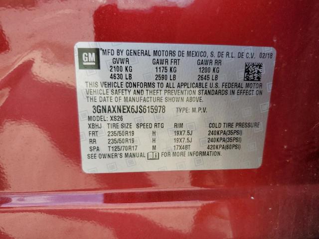 2018 CHEVROLET EQUINOX PR 3GNAXNEX6JS615978