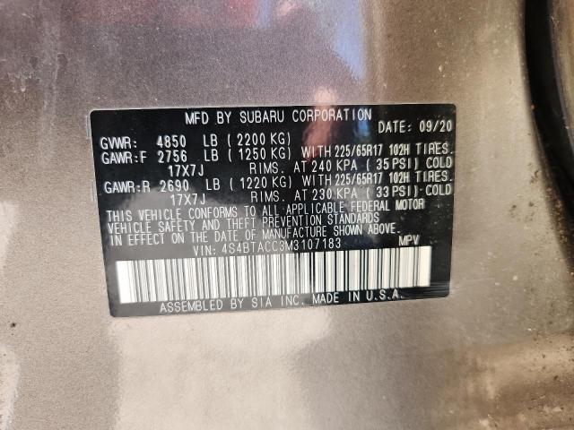 2021 SUBARU OUTBACK PR - 4S4BTACC3M3107183