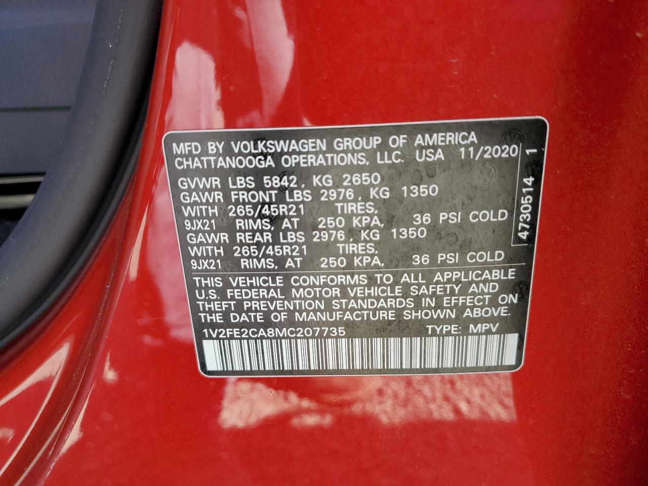 VOLKSWAGEN ATLAS SEL PREMIUM R-LINE