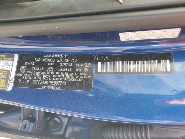 2024 KIA FORTE LX 3KPF24AD1RE807743