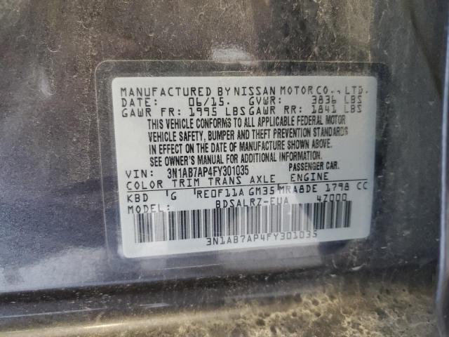 2015 NISSAN SENTRA S 3N1AB7AP4FY301035