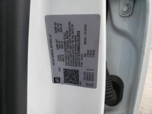 2022 CHEVROLET COLORADO Z 1GCGTEEN8N1151953