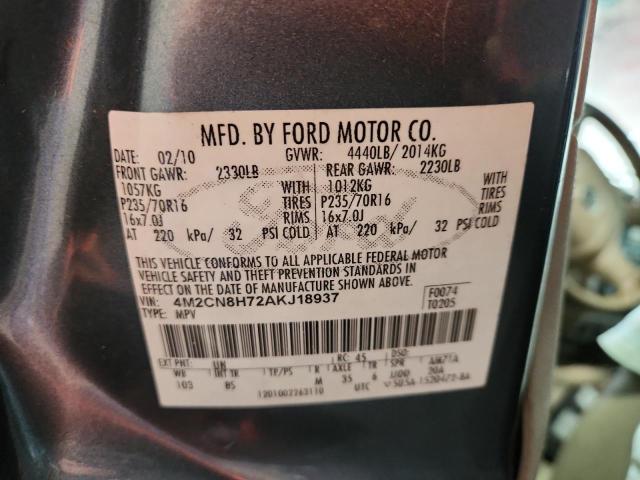 2010 MERCURY MARINER PREMIER - 4M2CN8H72AKJ18937