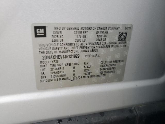 2018 CHEVROLET EQUINOX LS 2GNAXHEV1J6121929