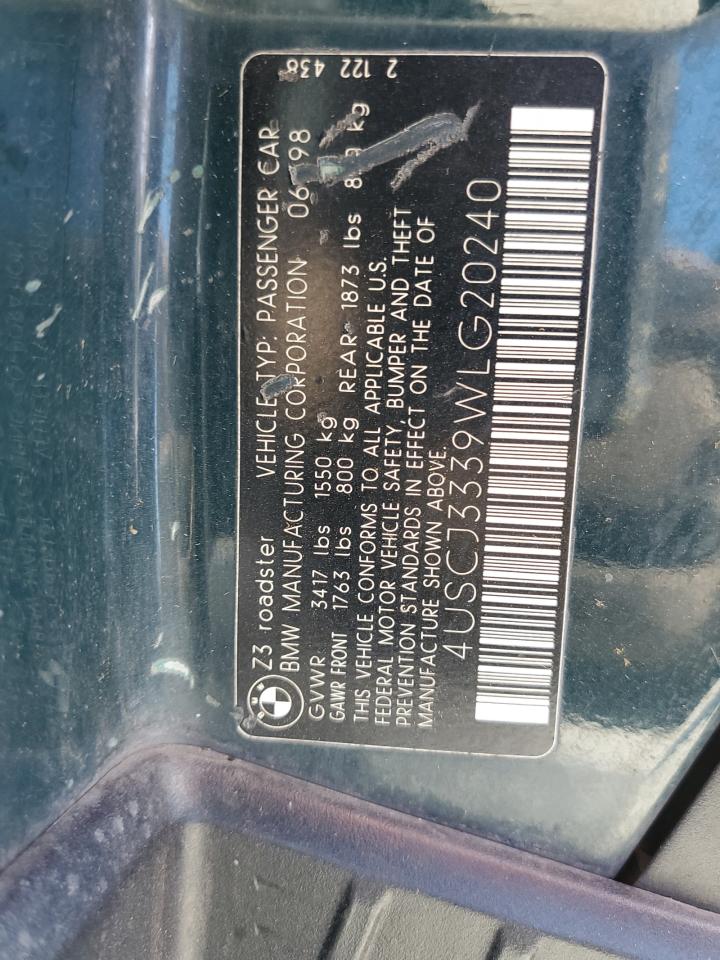 Lot #3246849903 1998 BMW Z3 2.8