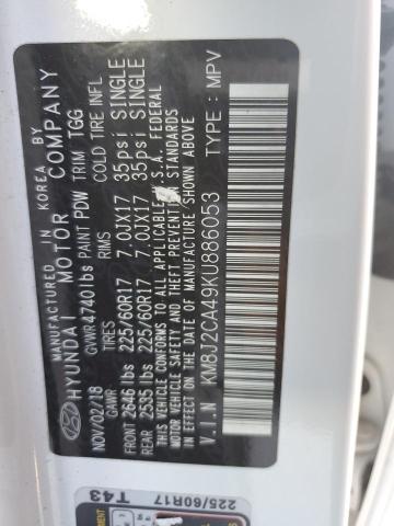 2019 HYUNDAI TUCSON SE KM8J2CA49KU886053