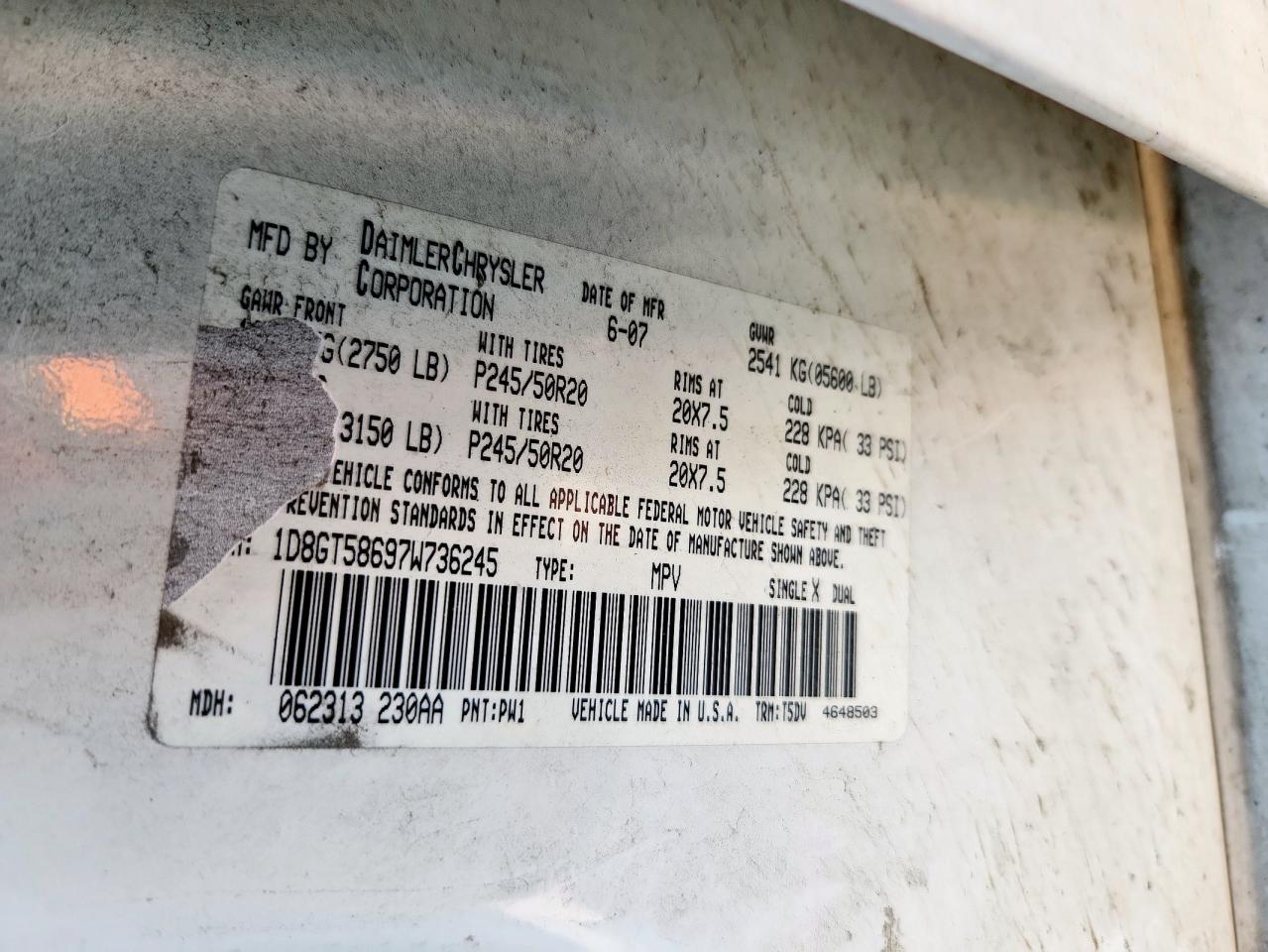 Lot #3260381568 2007 DODGE NITRO