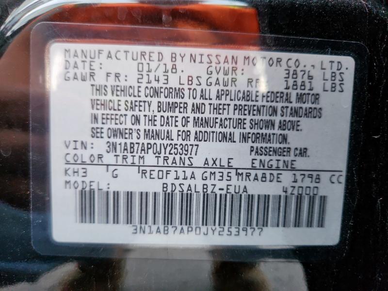 2018 NISSAN SENTRA 3N1AB7AP0JY253977
