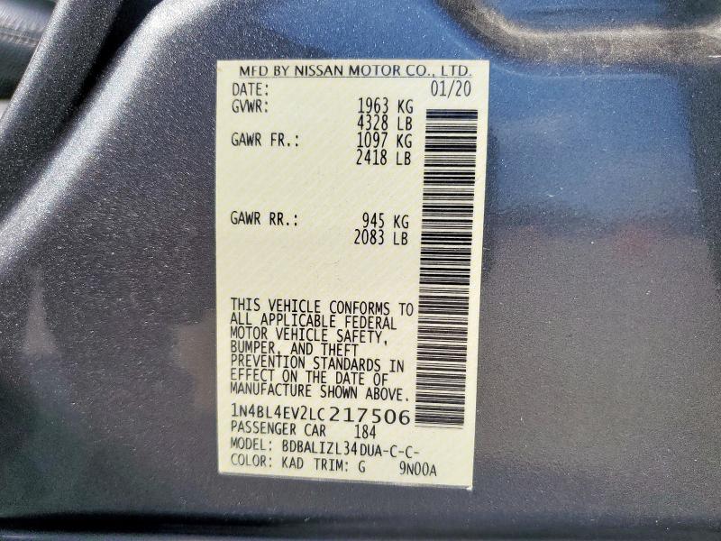 2020 NISSAN ALTIMA SL - 1N4BL4EV2LC217506