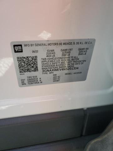 2022 CHEVROLET EQUINOX RS 3GNAXWEV4NS201334
