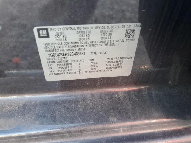 2014 CHEVROLET SILVERADO - 3GCUKREH3EG408381