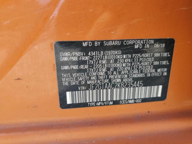 2019 SUBARU CROSSTREK JF2GTAAC2K8235445