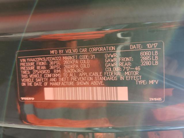 2018 VOLVO XC90 T6 YV4A22PK9J1334022