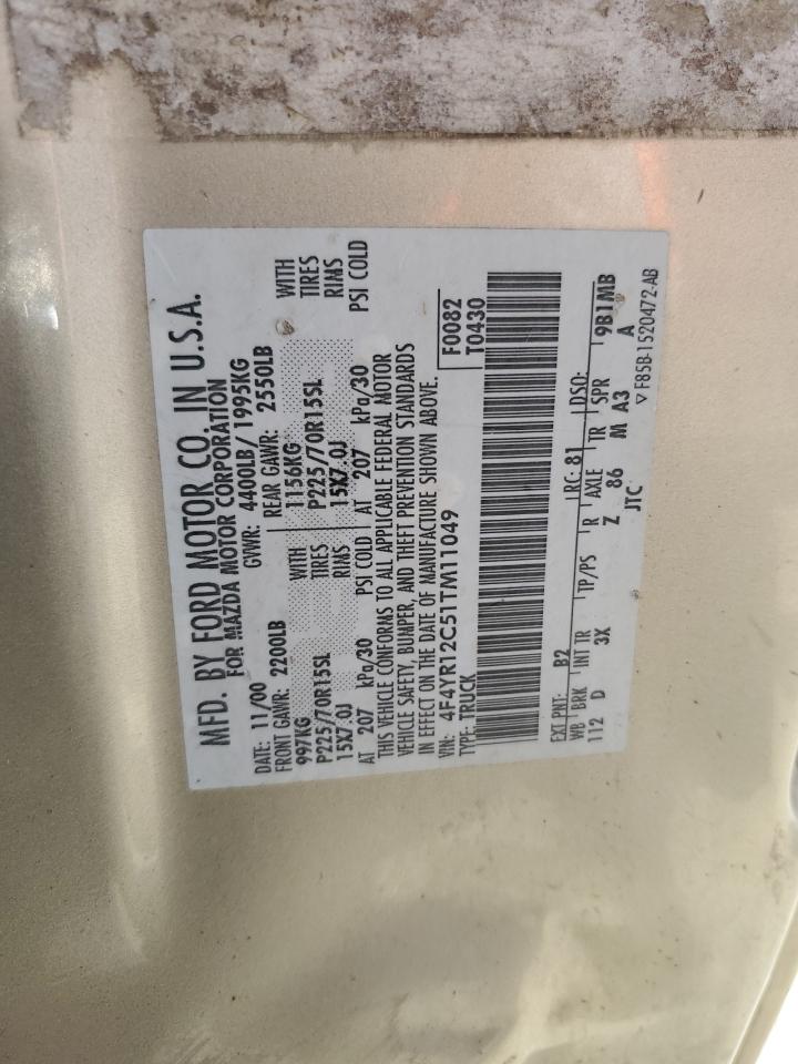 Lot #3285953556 2001 MAZDA B2500